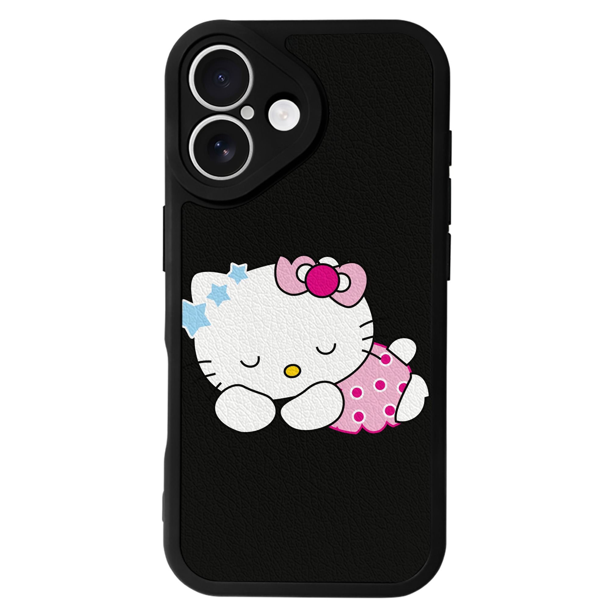 （画像用） Hello Kitty ハローキティ 【iPhone 16シリーズ対応】シリコンスマホケース（レザー調） 材質：シリコン
